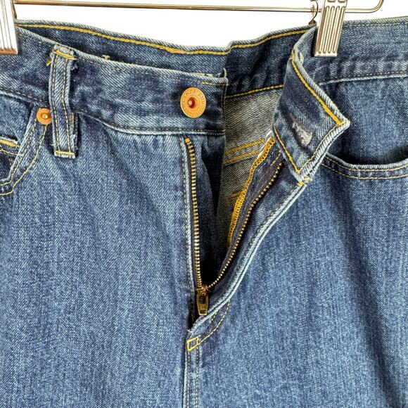 Lands' End 100% Cotton Medium Wash High Rise Straight Jean Size 10 - Picture 3 of 7